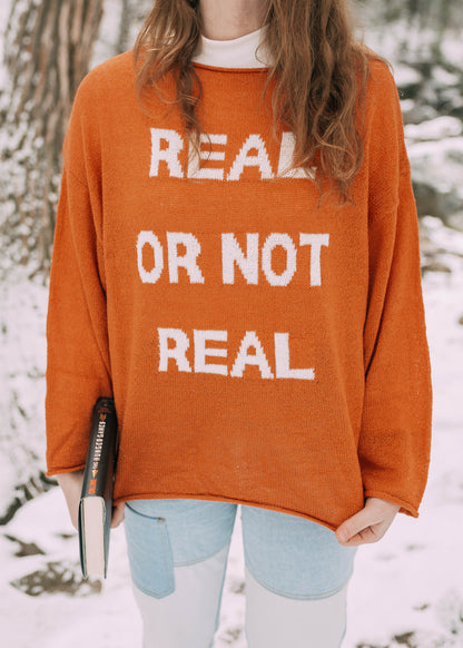 real or not real sweater