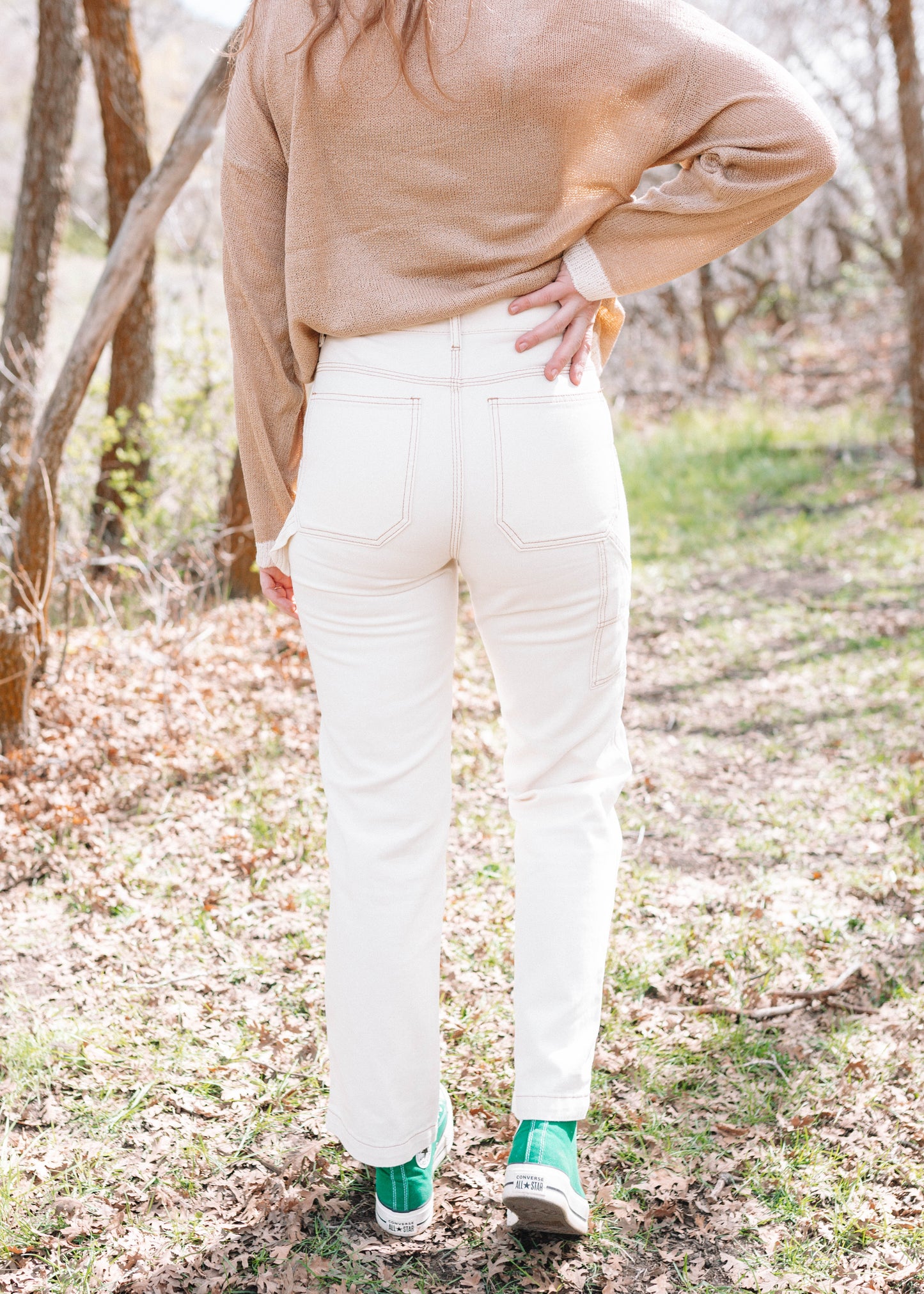 until the end cargo pants in ivory