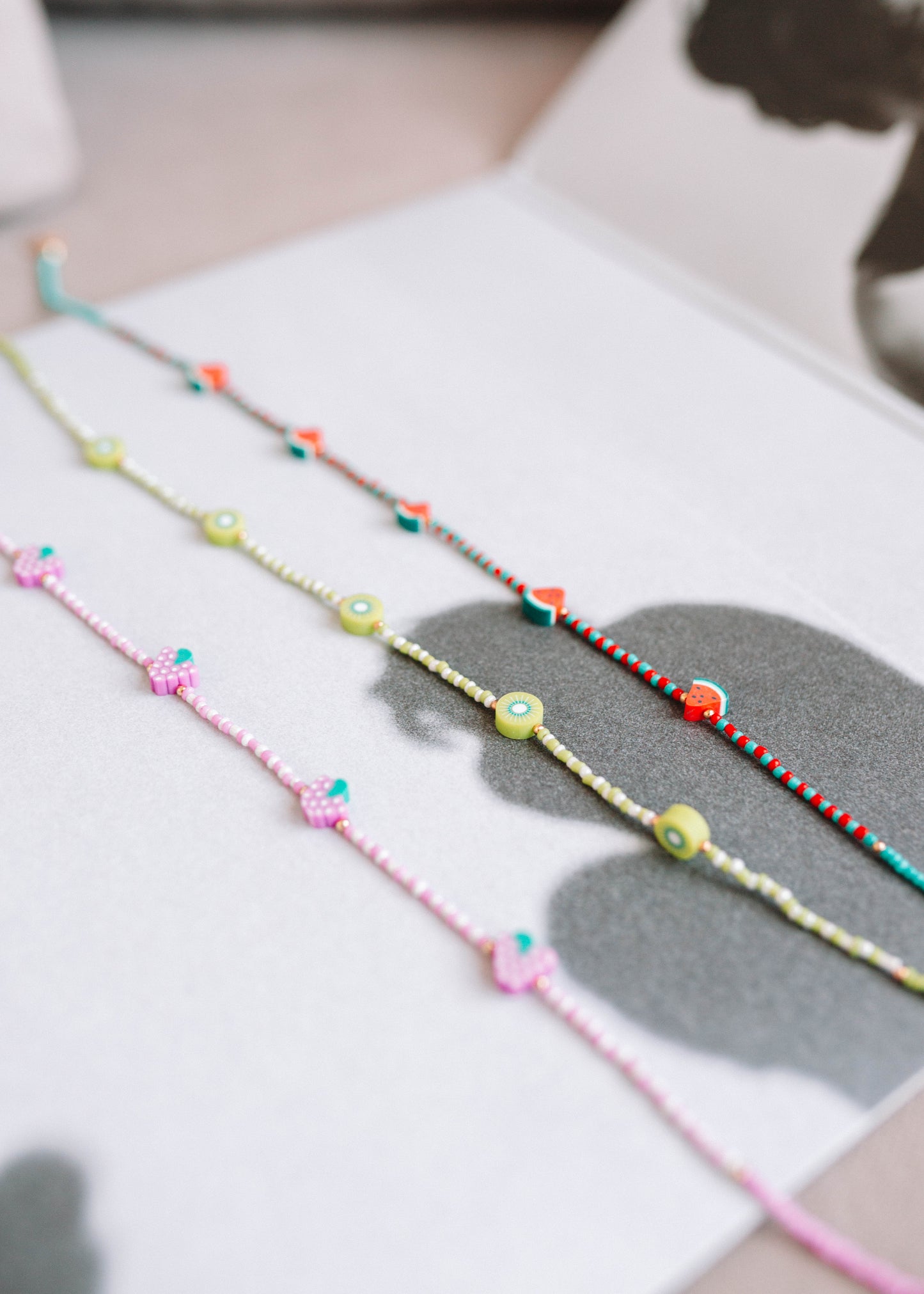 fruit man beaded necklaces