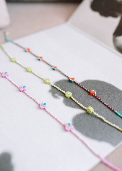 fruity beaded necklaces