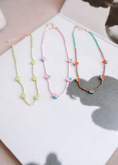 fruit man beaded necklaces