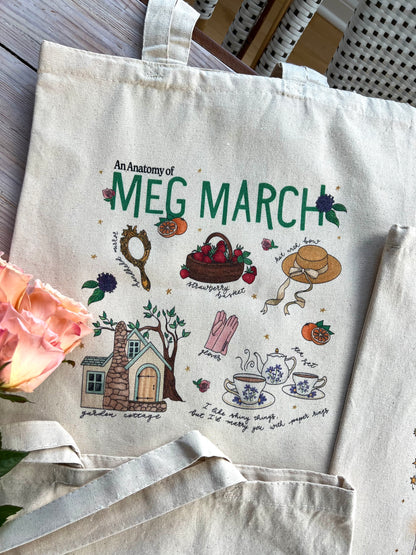 anatomy of meg tote bag